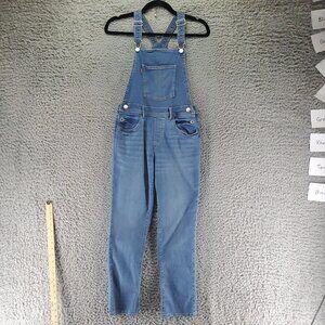 Levis Overalls Girls Size 14 Blue Denim Cotton Blend Pockets Adjustable Straps